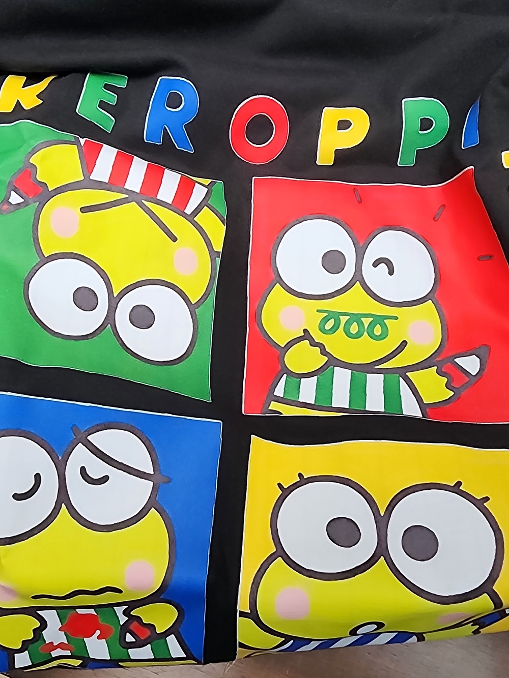 Keroppi Colorblock Graphic Tee - Yellow, Red, Green, Blue